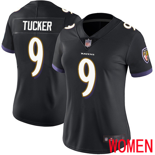 Baltimore Ravens Limited Black Women Justin Tucker Alternate Jersey NFL Football #9 Vapor Untouchable->baltimore ravens->NFL Jersey